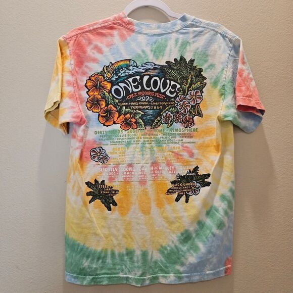 One Love Cali Raggae Fest Tie Dye T-Shirt Size Medium - Picture 3 of 5